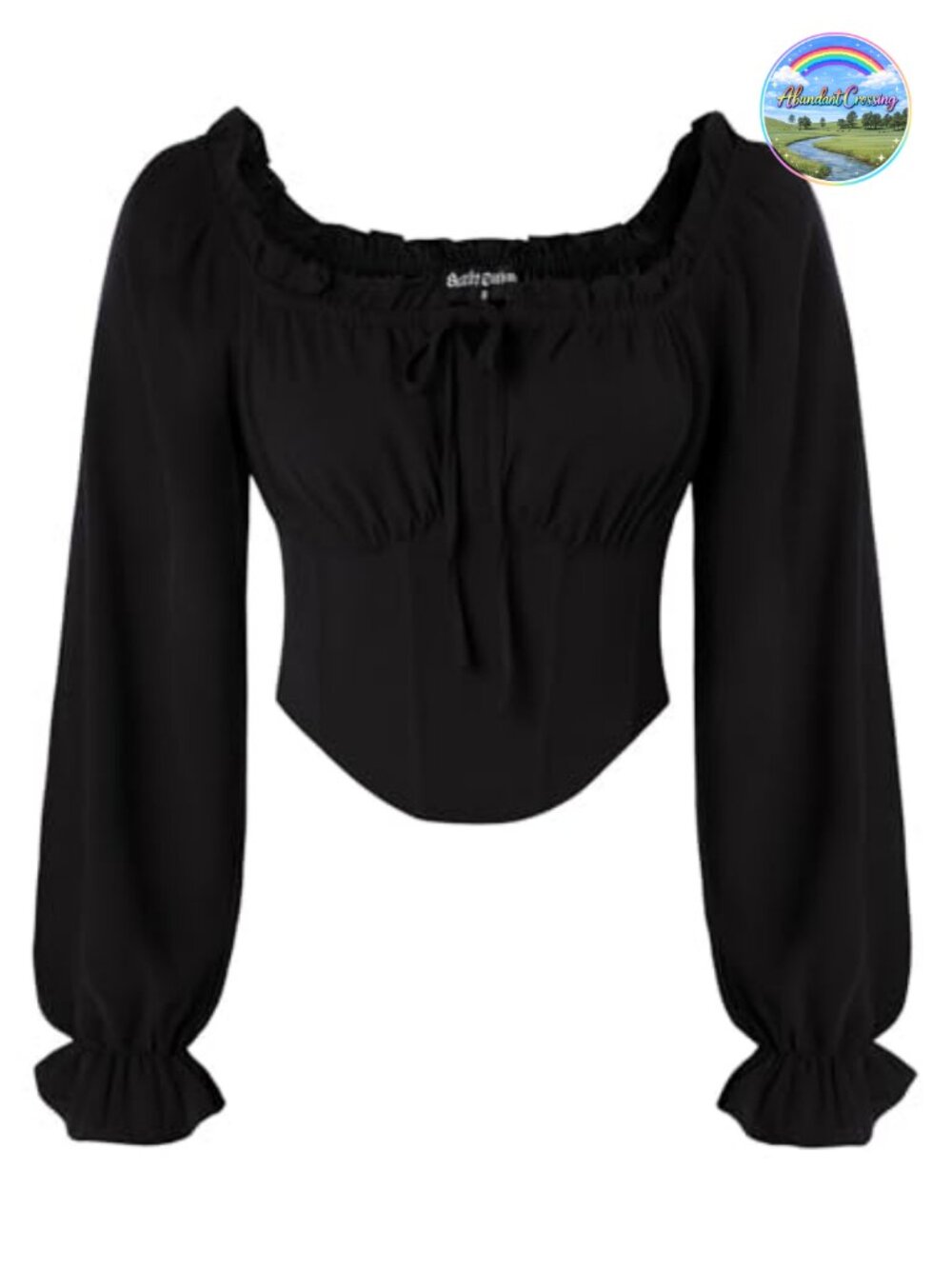 Women's Long Sleeve Renaissance Corset Top Off Shoulder Blouse